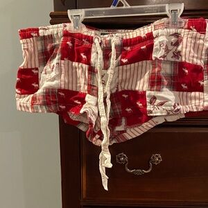 Abercrombie & Fitch, size L, red and white